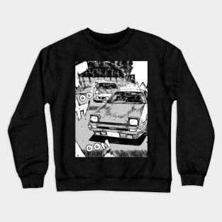 JDM Japanese Drift Racer Drifting Car Anime Manga Eurobeat Intensifies Aesthetic #12 Crewneck Sweatshirt